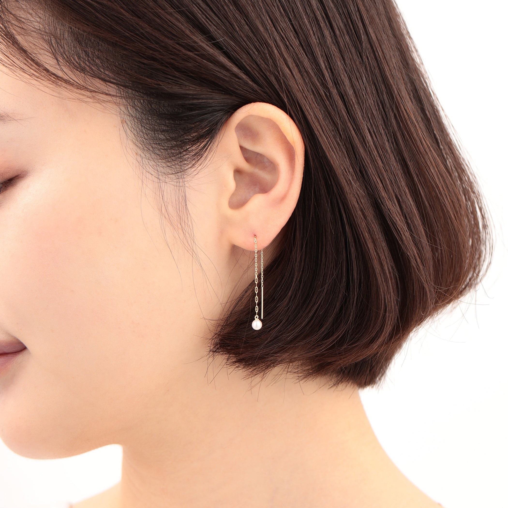 【期間限定セール】WEB限定 6月誕生石 K10 イエローゴールド 淡水パール アメリカン ピアス