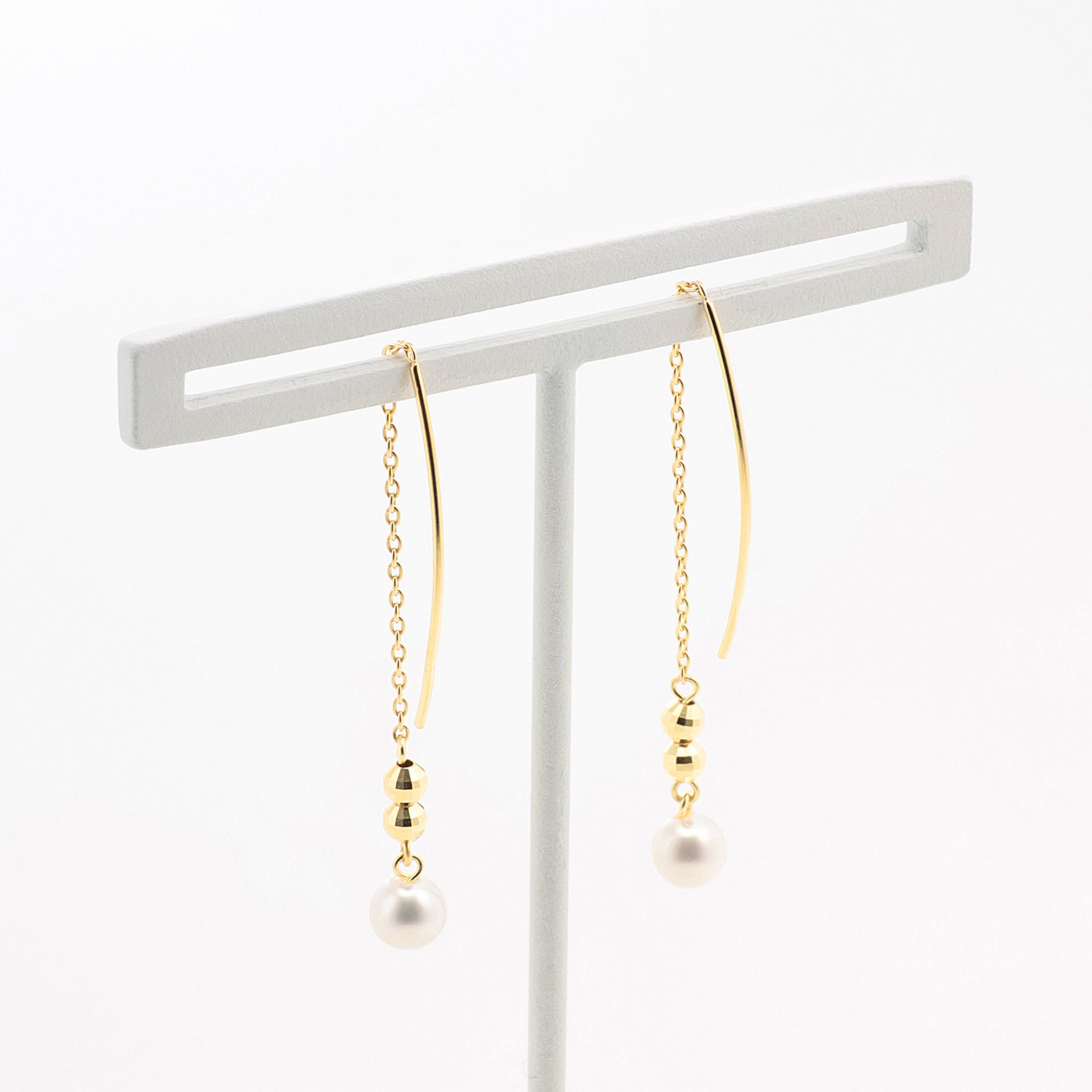 【WEB限定】6月誕生石 K10 イエローゴールド 淡水パール アメリカン ピアス