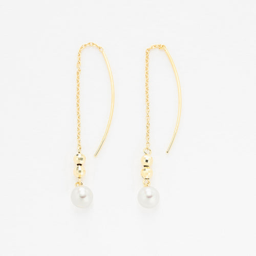 【WEB限定】6月誕生石 K10 イエローゴールド 淡水パール アメリカン ピアス