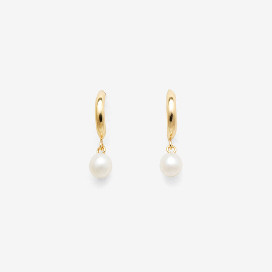 6月誕生石 K10 イエローゴールド 淡水パール ピアス