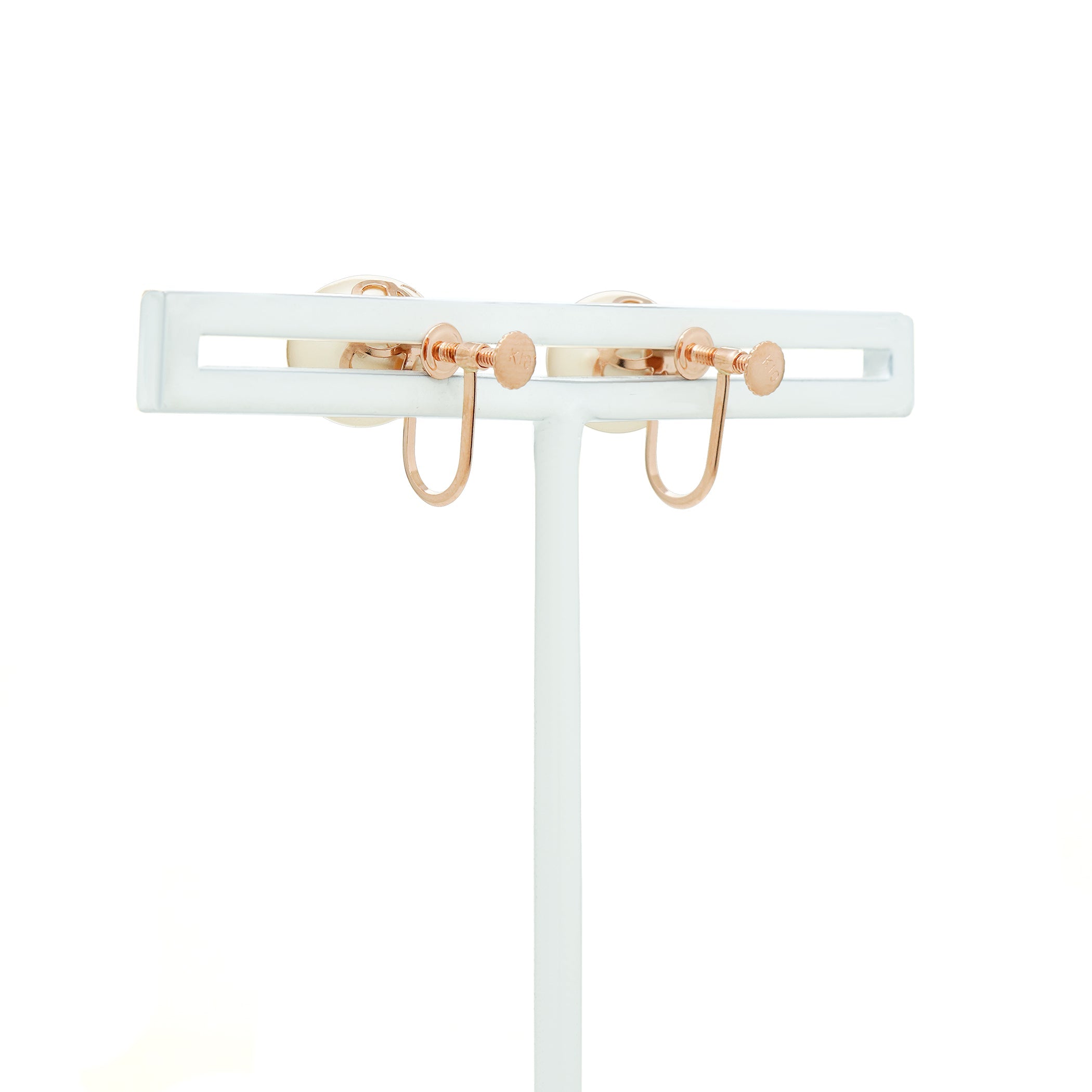 【WEB限定】K10 ピンクゴールド パール イヤリング