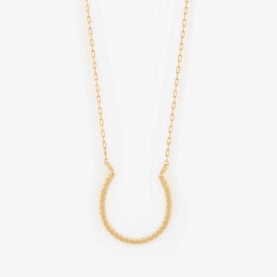 K10 イエローゴールド 馬蹄 ネックレス