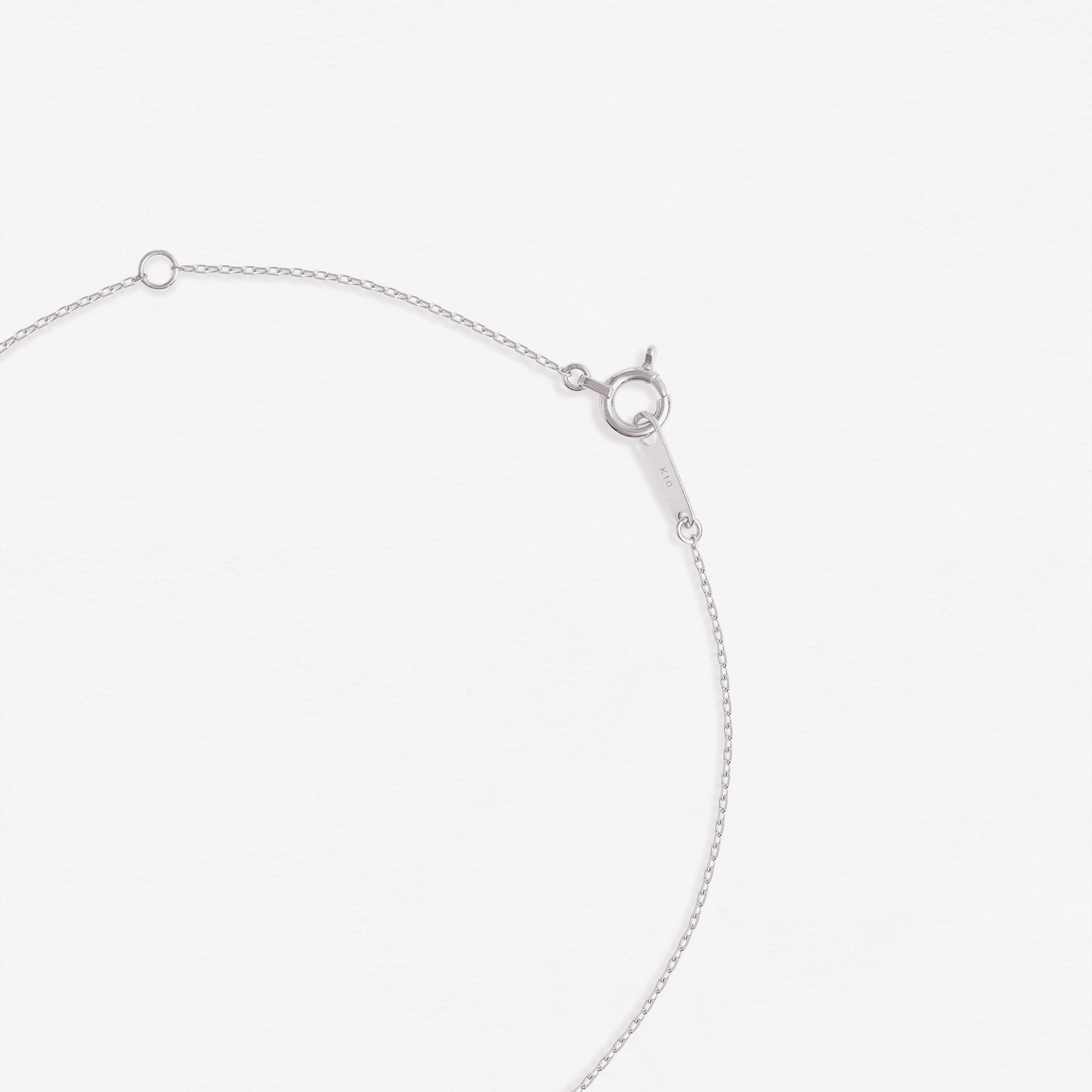 4月誕生石 K10 ホワイトゴールド ダイヤモンド ネックレス