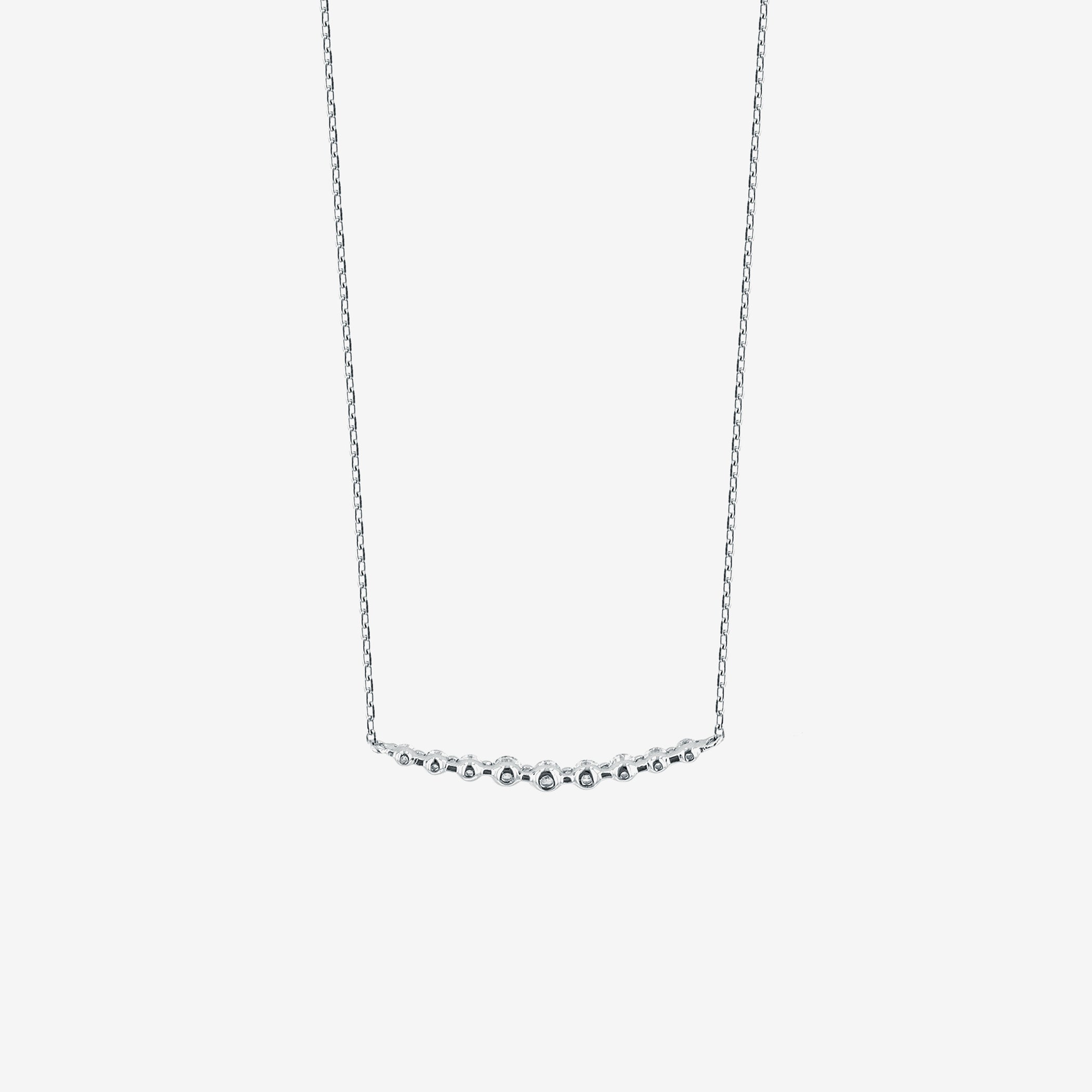 Milluflora パール ブラックダイヤ20ct  K18WG ネックレス ドラマ着用】プラチナ ダイヤモンド ネックレス（トータル0.20ct