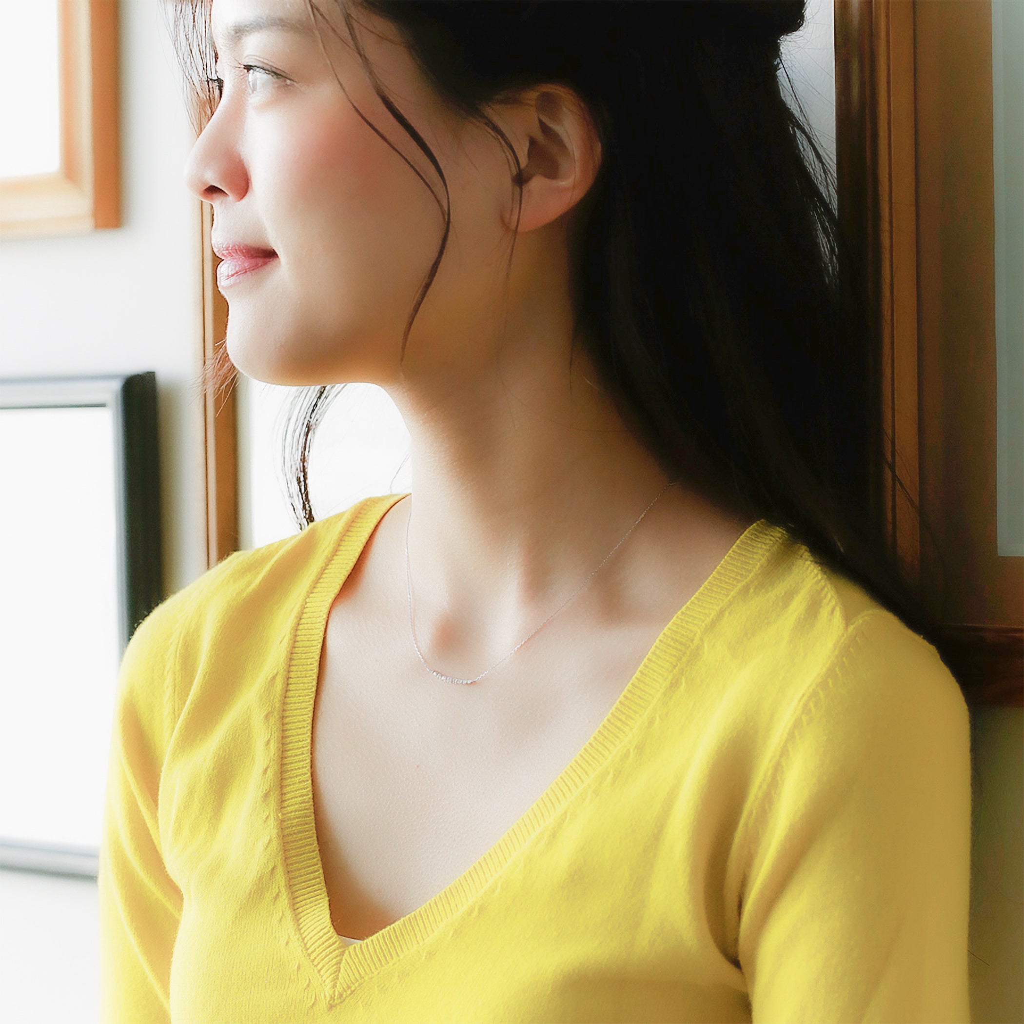 ドラマ着用】プラチナ ダイヤモンド ネックレス（トータル0.20ct