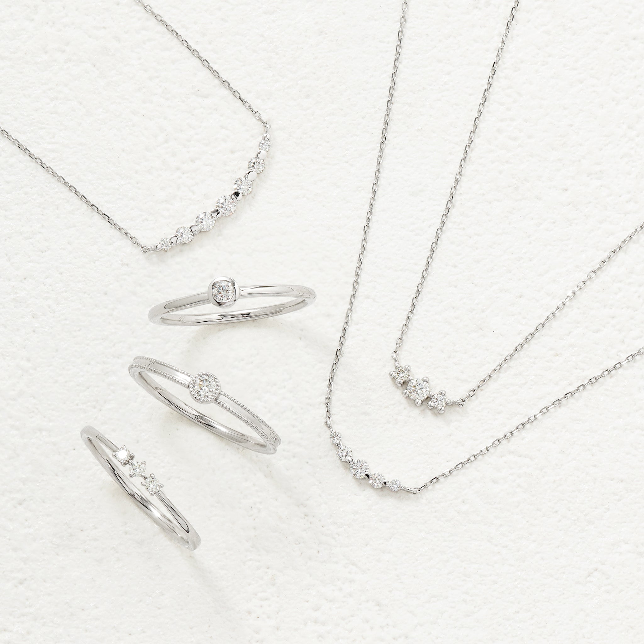 プラチナ ダイヤモンド ネックレス（0.1ct） – Milluflora | ミル