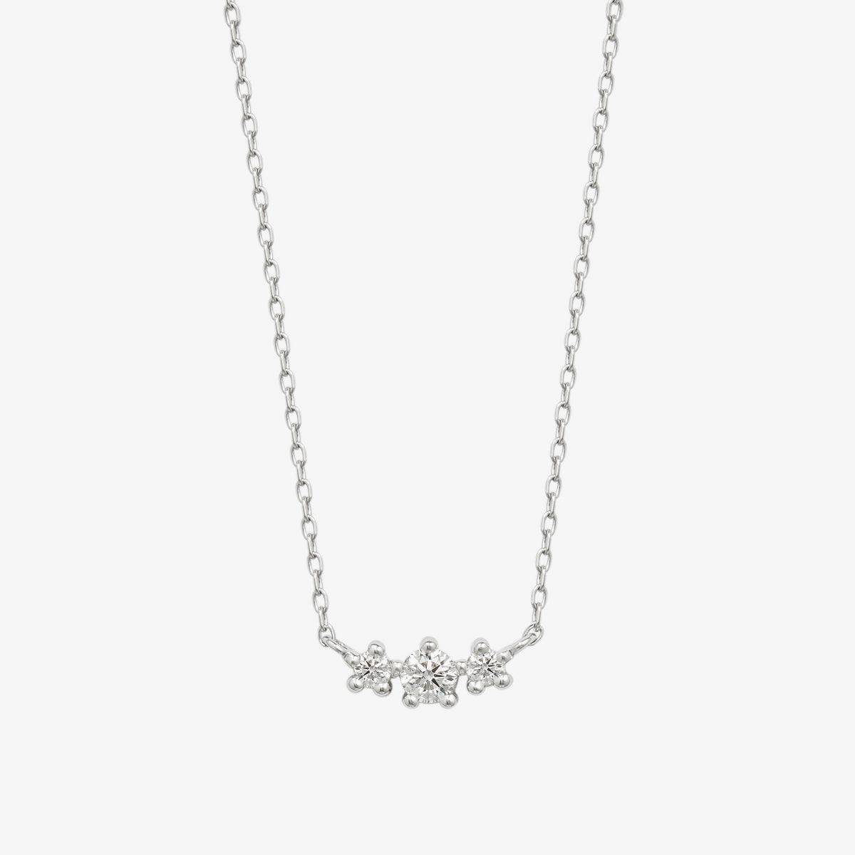 プラチナ ダイヤモンド ネックレス（0.1ct）