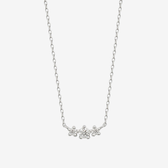 プラチナ ダイヤモンド ネックレス（0.1ct）<H&C証明カード/スコープ付>