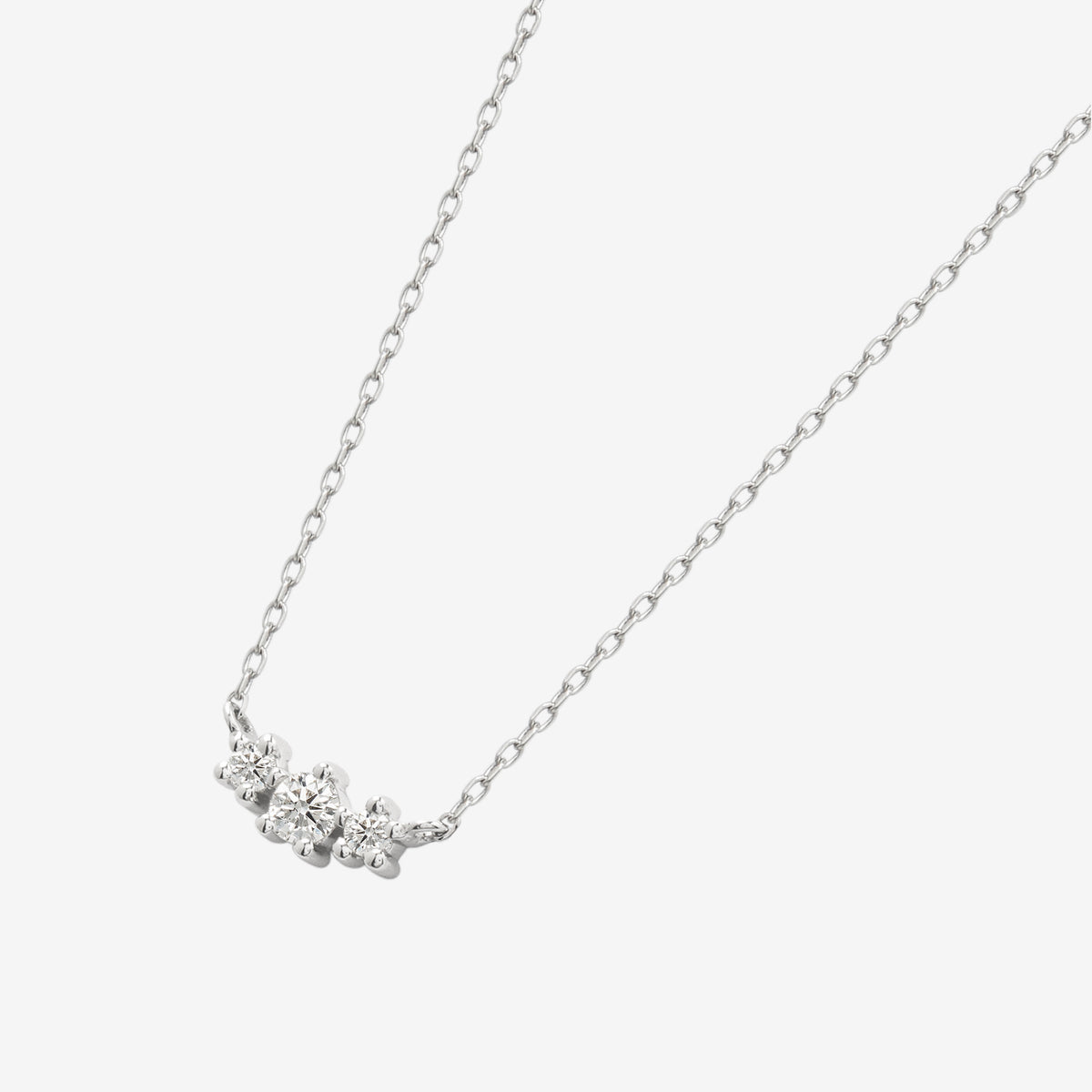 プラチナ ダイヤモンド ネックレス（0.1ct）