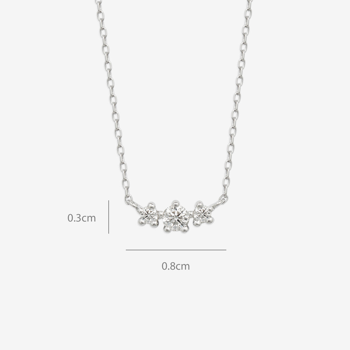 プラチナ ダイヤモンド ネックレス（0.1ct）