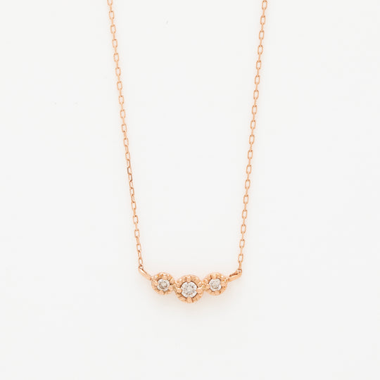 K10 ピンクゴールド ダイヤモンド ネックレス