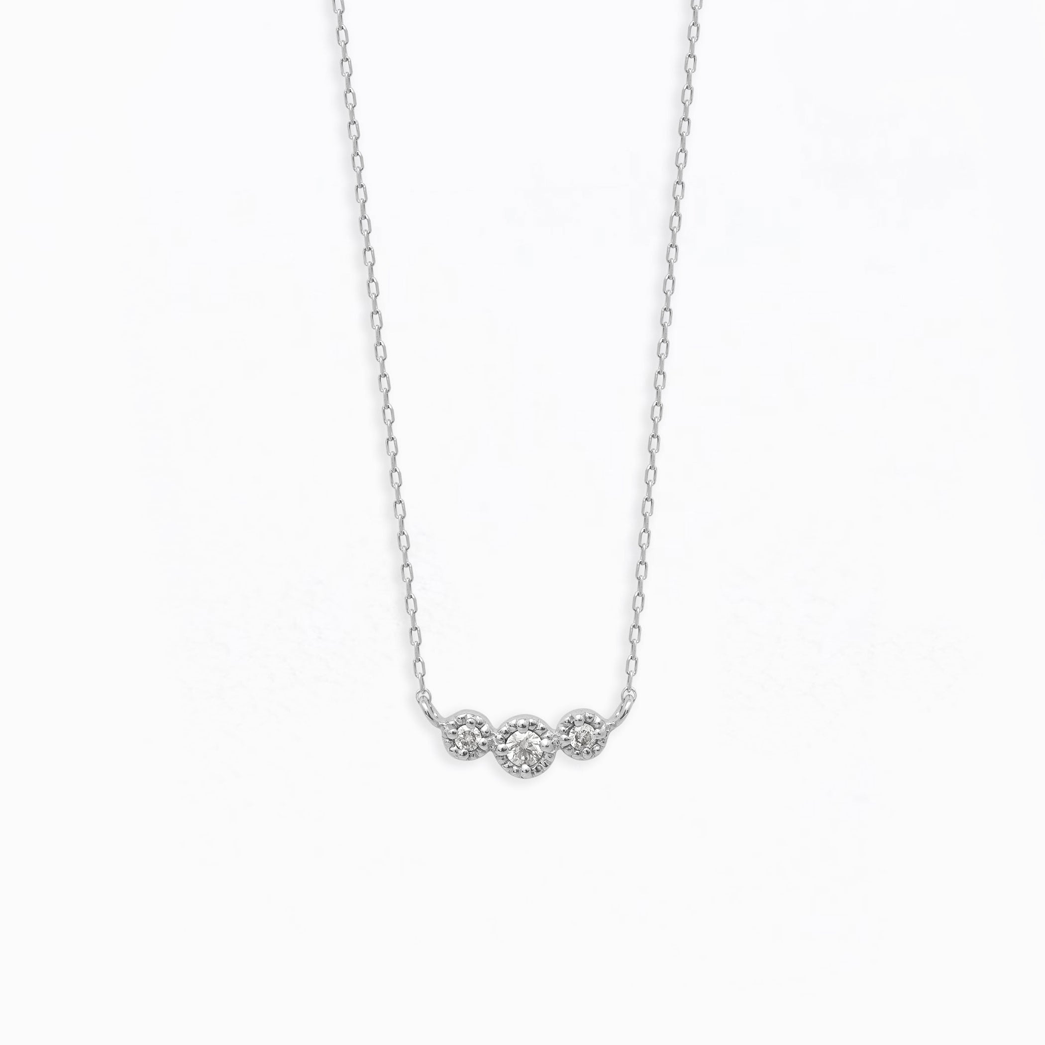 美品★未使用★4°C ダイヤモンド5石 k10WG ホワイトゴールド K10ホワイトゴールド ネックレス | 111816123211 | 【公式】4
