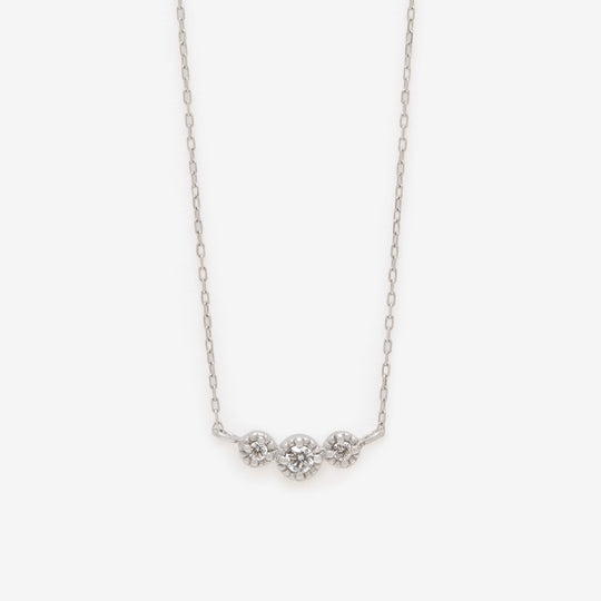 K10 ホワイトゴールド ダイヤモンド ネックレス