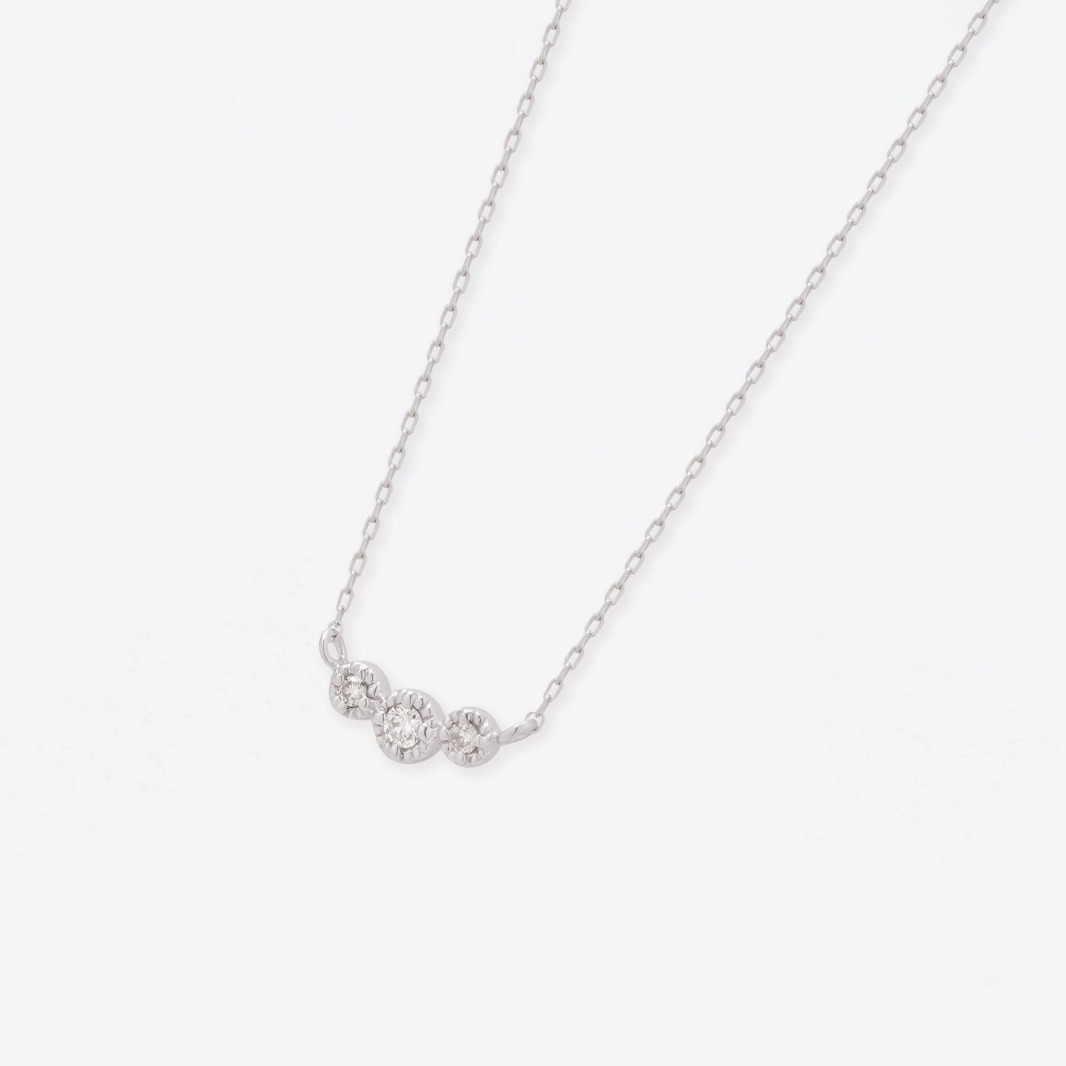 K10 ホワイトゴールド ダイヤモンド ネックレス