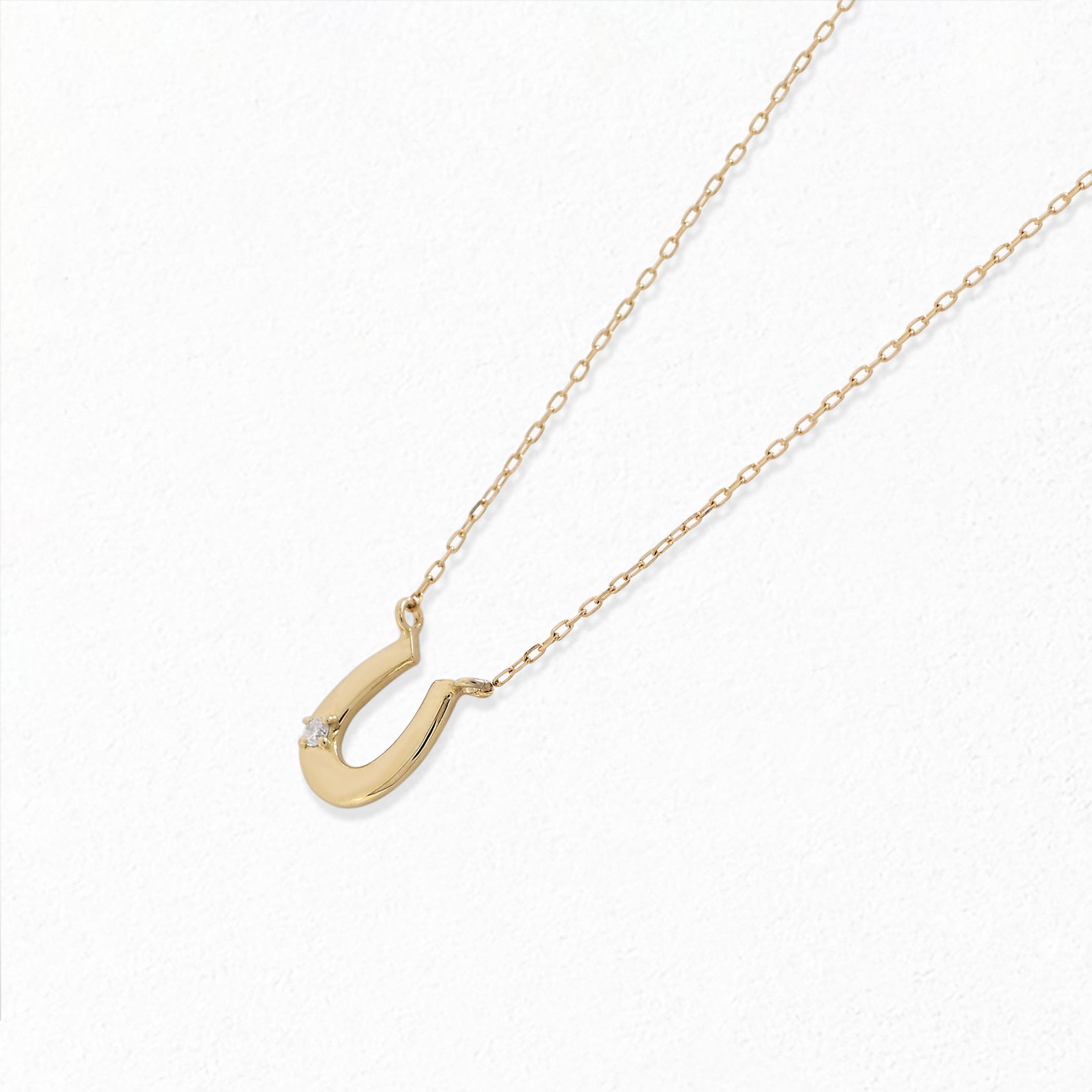 【WEB限定】K18 イエローゴールド ダイヤモンド 馬蹄 ネックレス