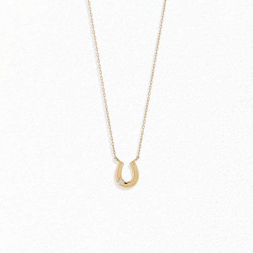 【WEB限定】K18 イエローゴールド ダイヤモンド 馬蹄 ネックレス