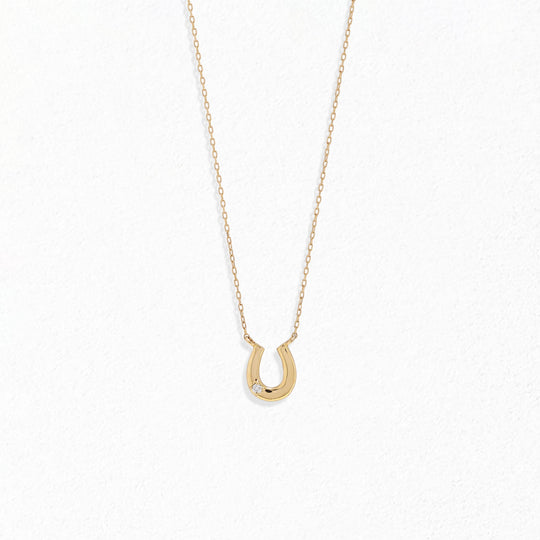 【WEB限定】K18 イエローゴールド ダイヤモンド 馬蹄 ネックレス