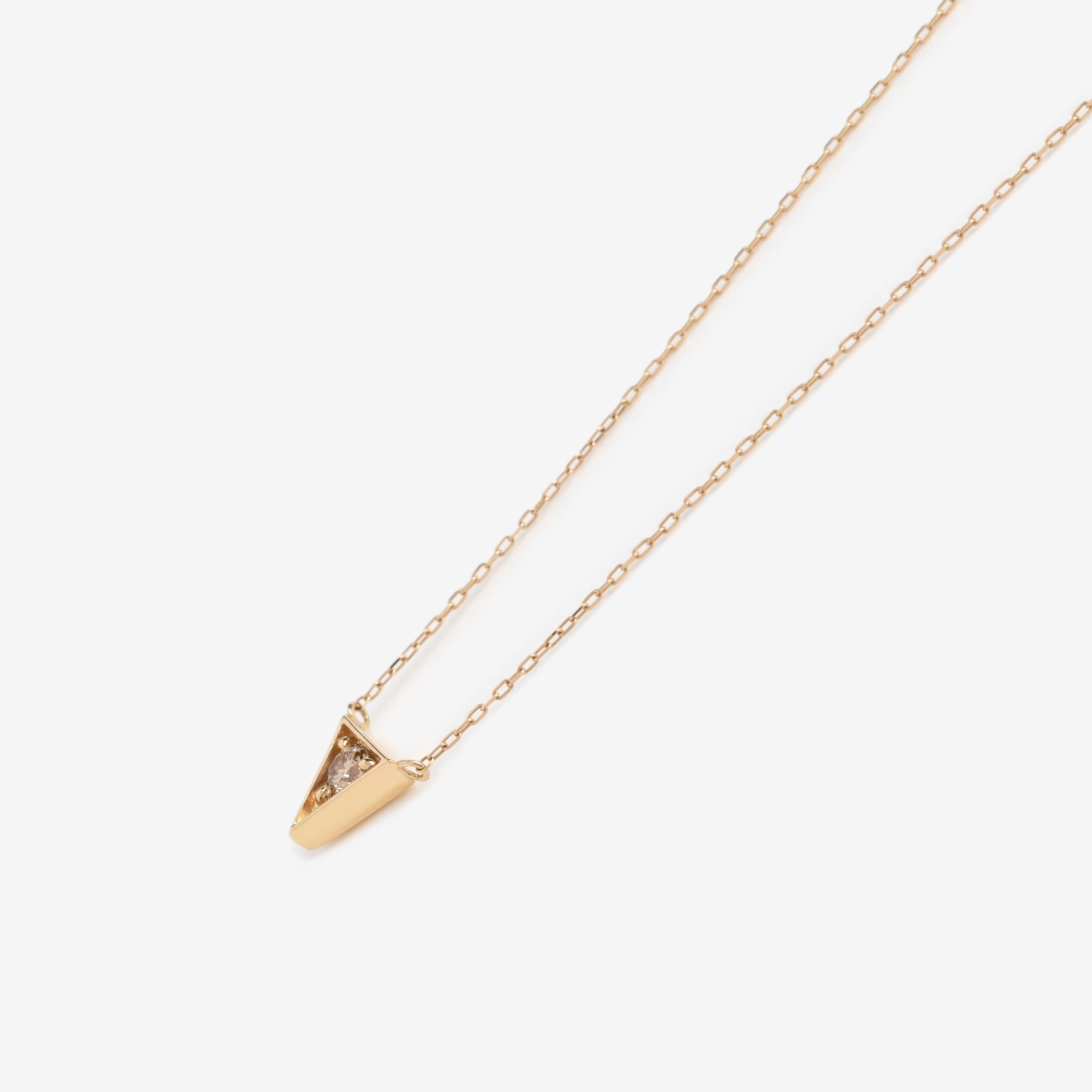 K10 イエローゴールド ダイヤモンド ネックレス