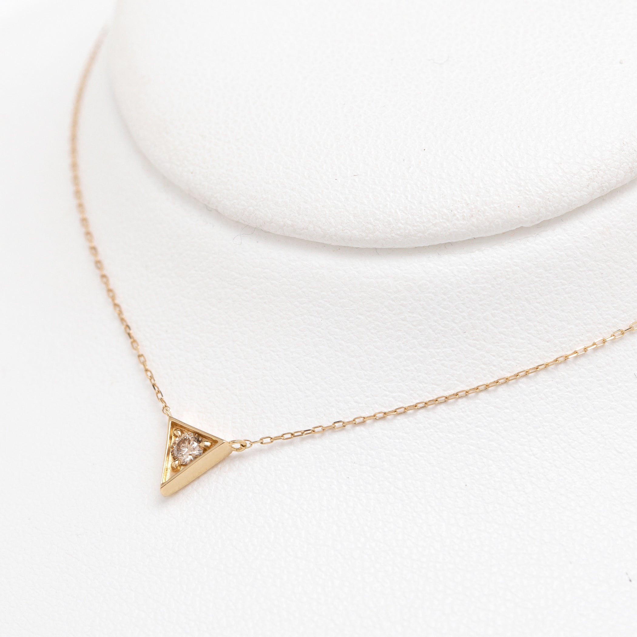 K10 イエローゴールド ダイヤモンド ネックレス