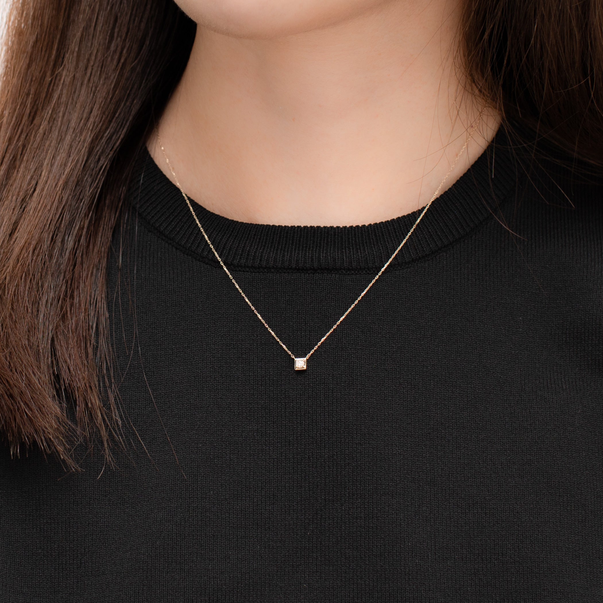 K10 イエローゴールド ダイヤモンド ネックレス – Milluflora | ミル