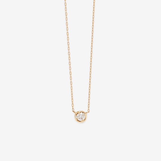 K10 イエローゴールド ダイヤモンド ネックレス