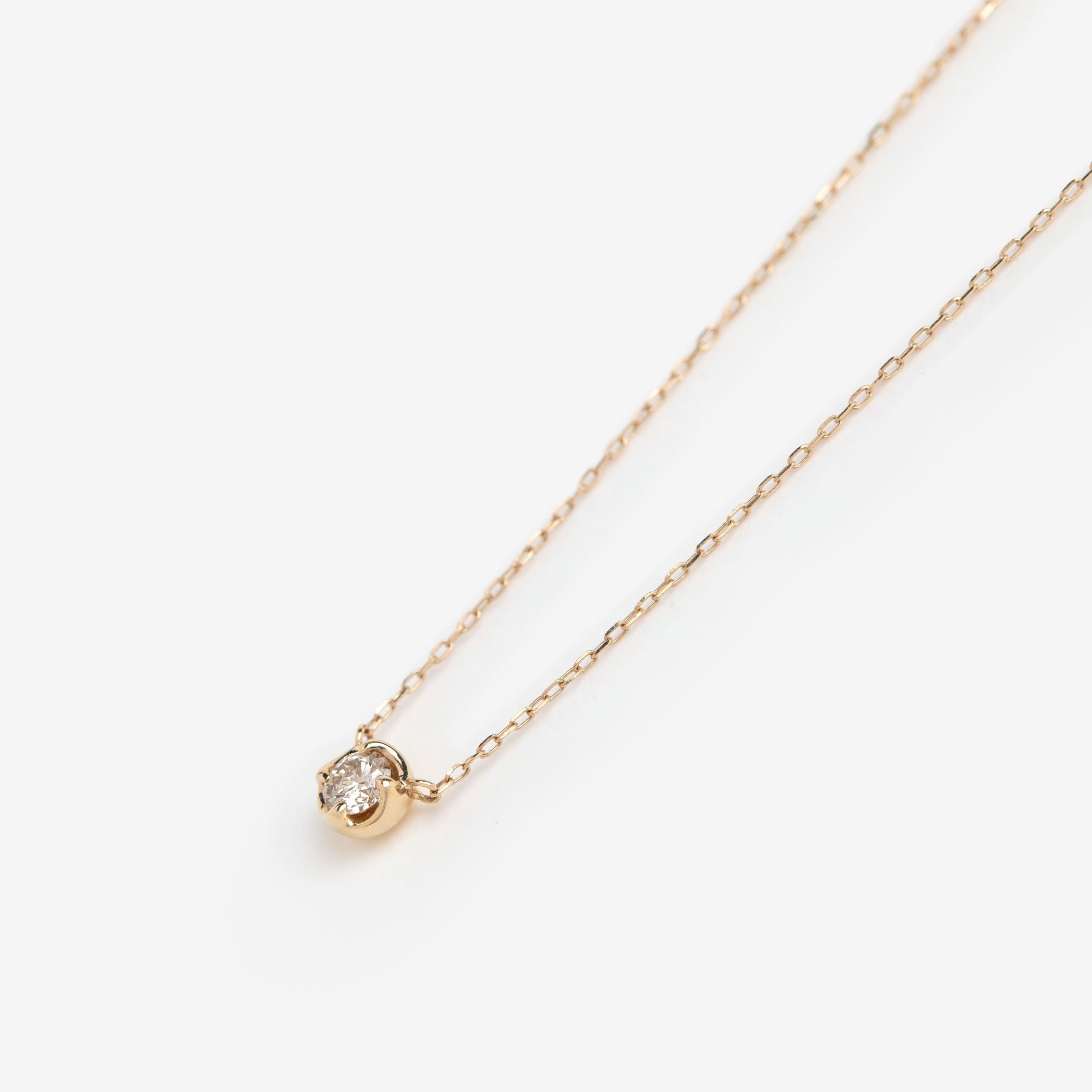 K10 イエローゴールド ダイヤモンド ネックレス