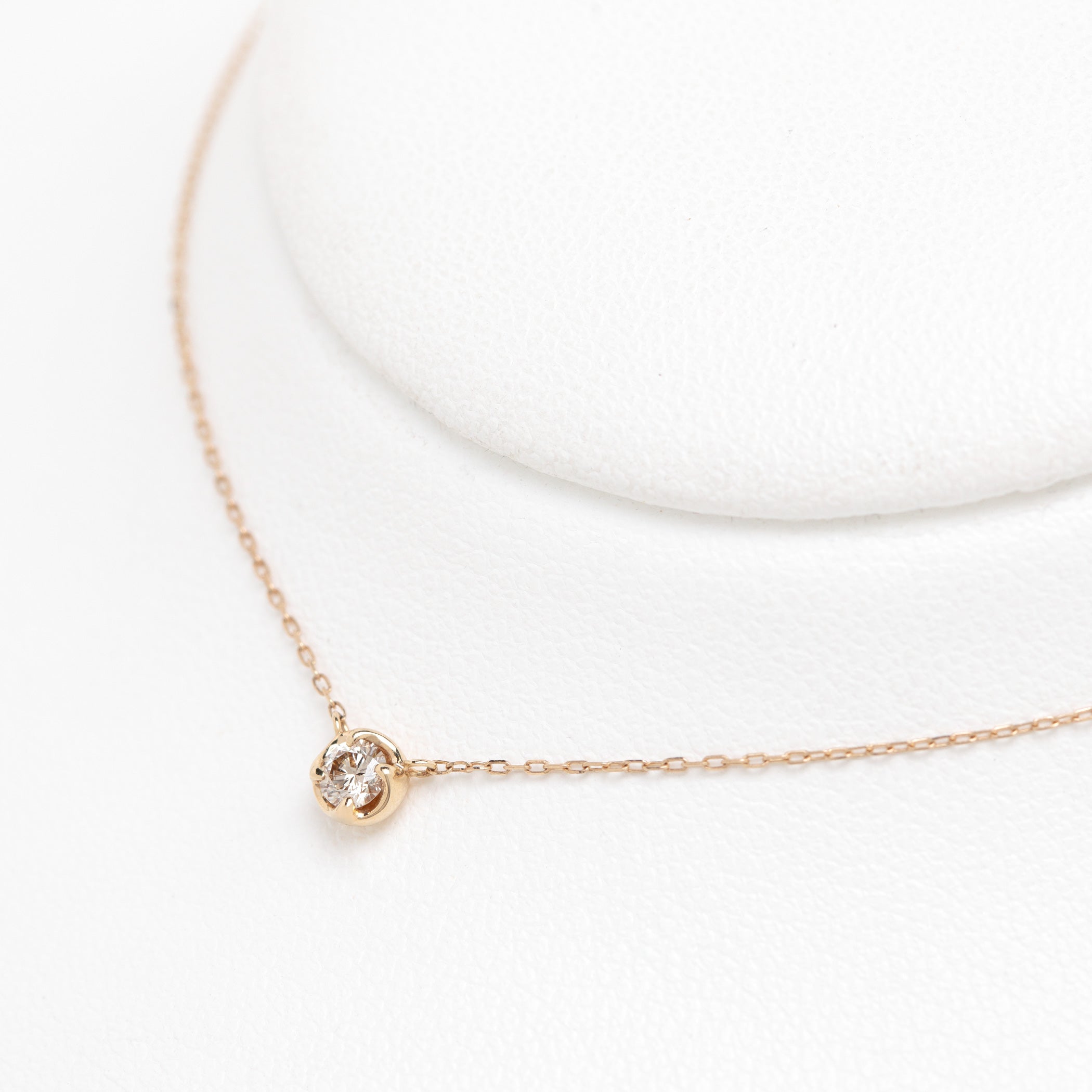 K10 イエローゴールド ダイヤモンド ネックレス