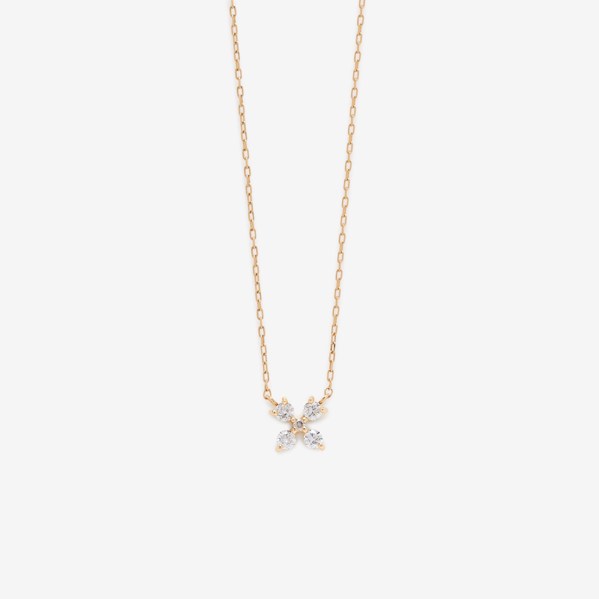 K10 イエローゴールド ダイヤモンド ネックレス