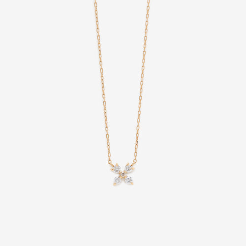 K10 イエローゴールド ダイヤモンド ネックレス