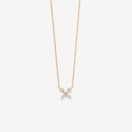 K10 イエローゴールド ダイヤモンド ネックレス