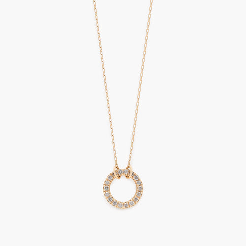 K10 イエローゴールド ダイヤモンド ネックレス