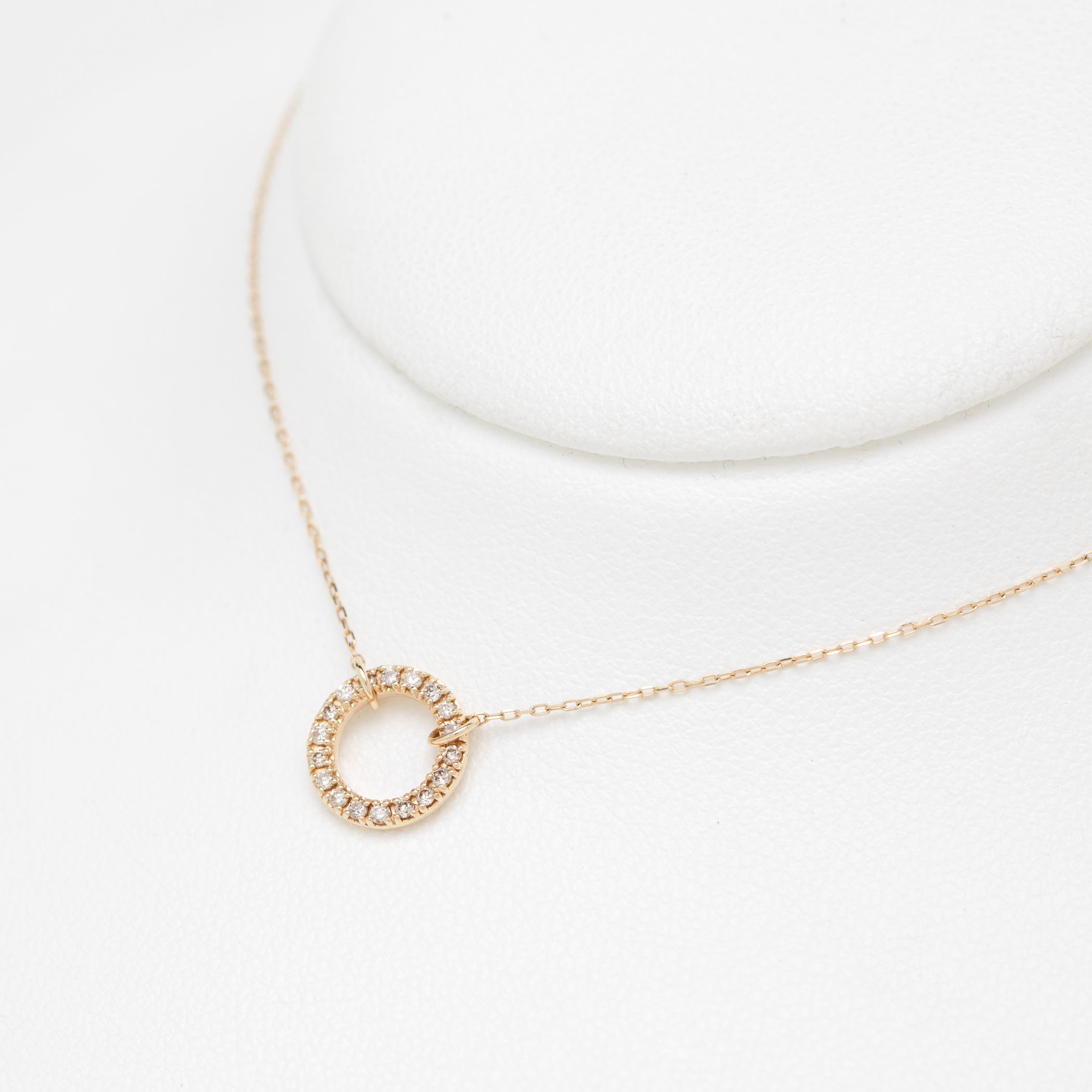 K10 イエローゴールド ダイヤモンド ネックレス