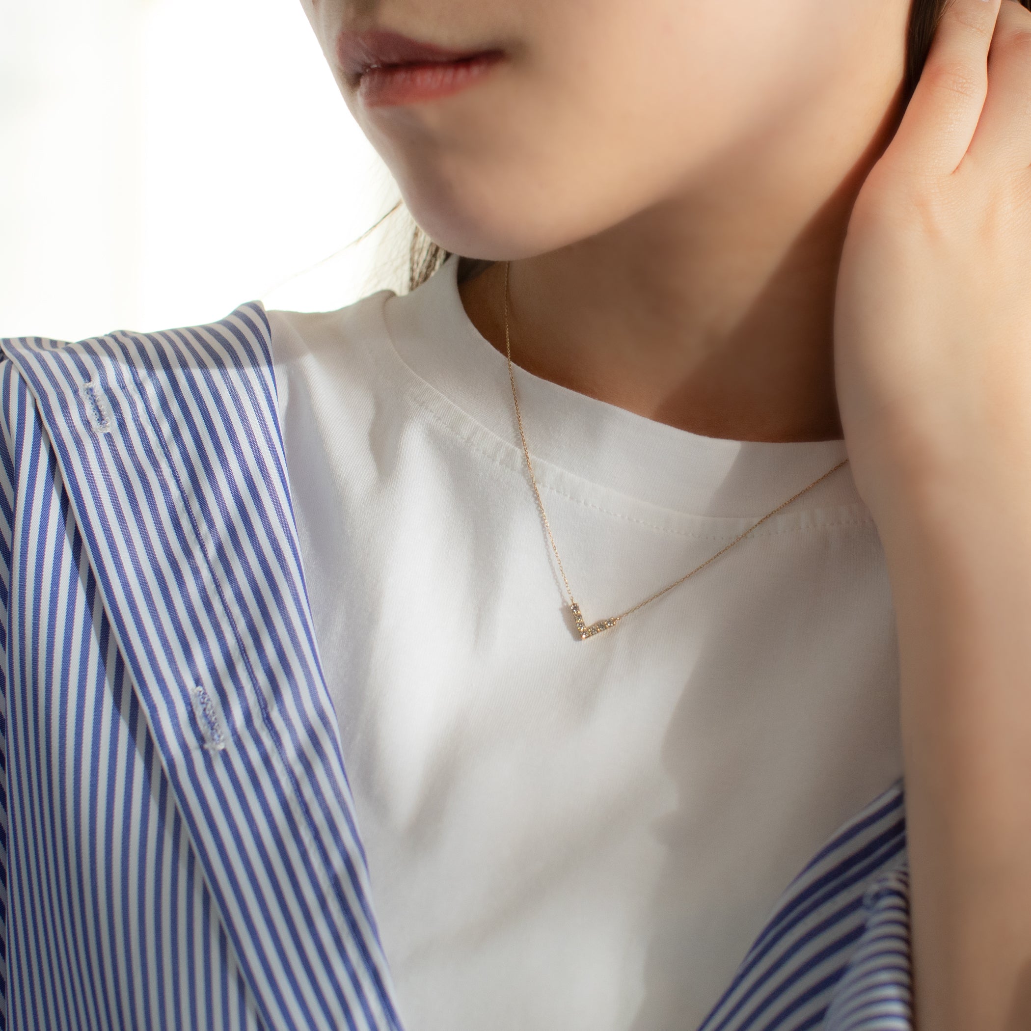 K10 イエローゴールド ダイヤモンド ネックレス – Milluflora | ミル