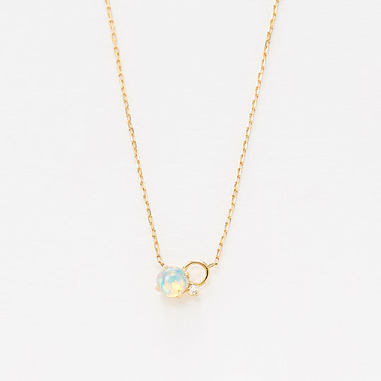 【WEB限定】10月誕生石 K10 イエローゴールド オパール ネックレス
