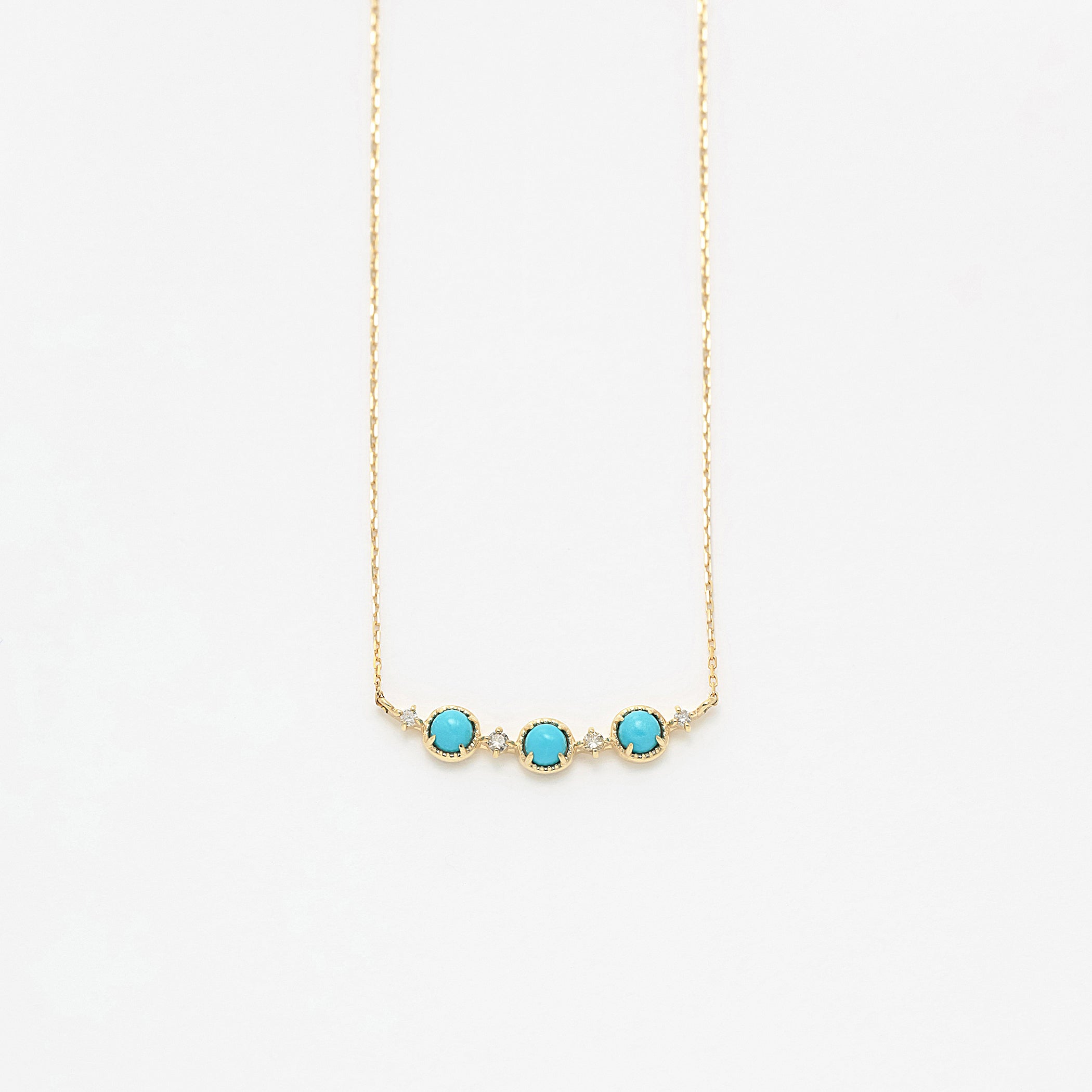 【WEB限定】12月誕生石 K10 イエローゴールド ターコイズ ネックレス