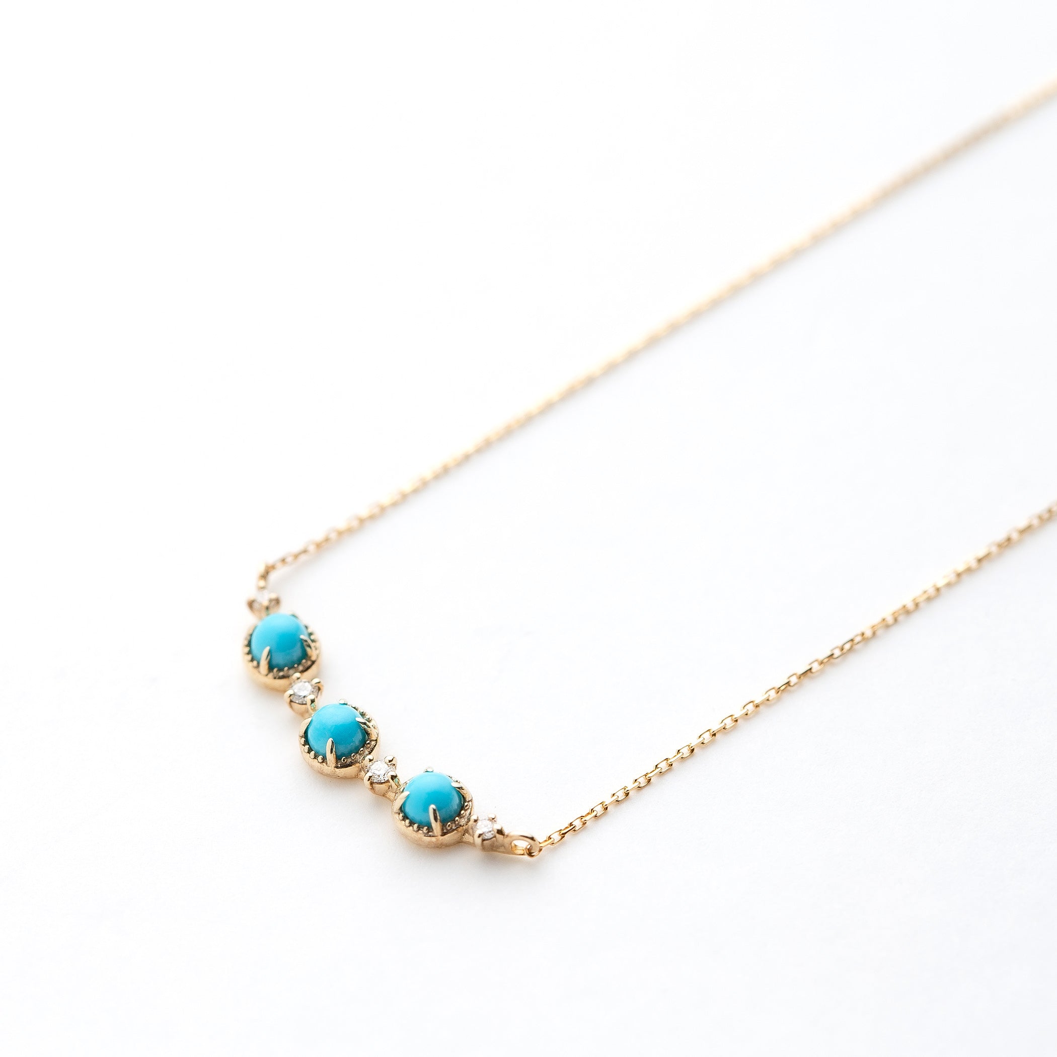 【WEB限定】12月誕生石 K10 イエローゴールド ターコイズ ネックレス