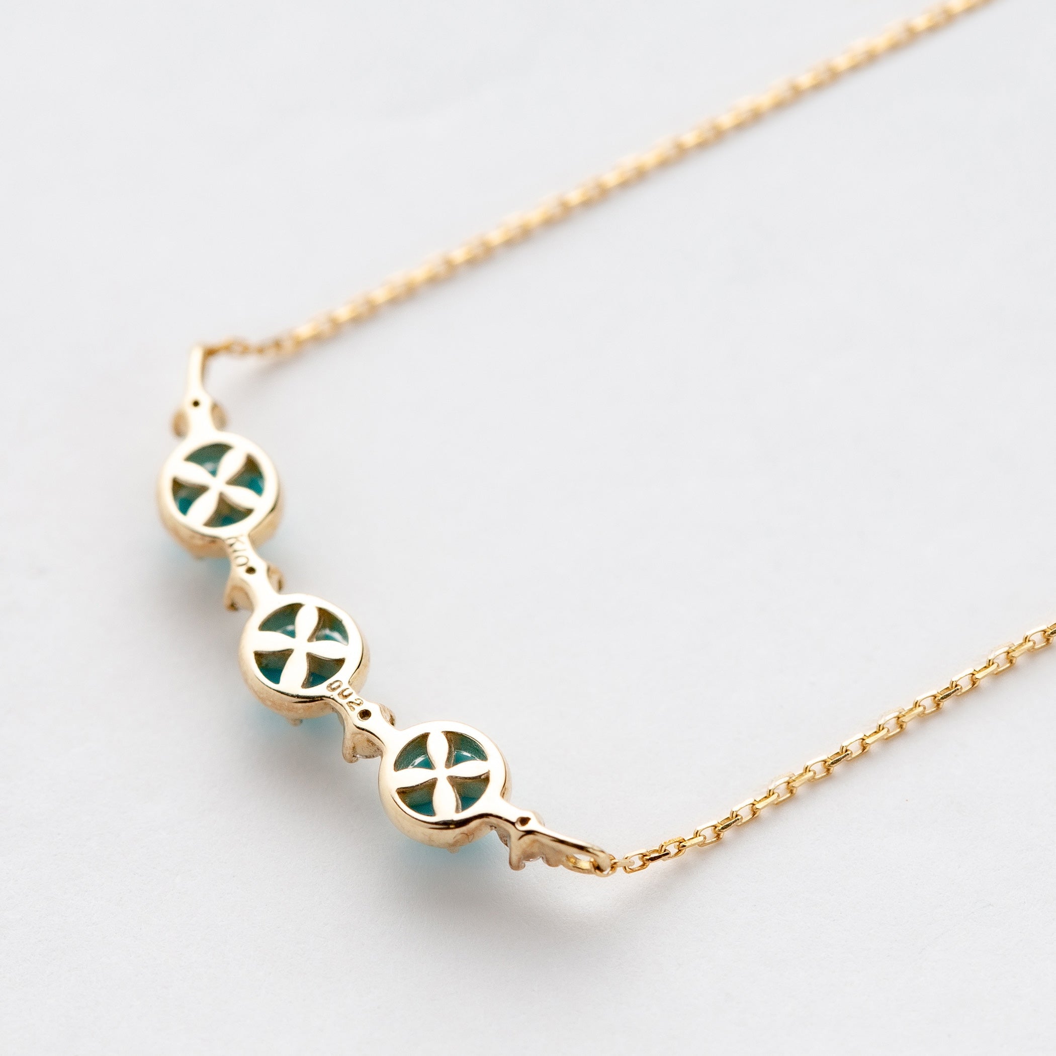 【WEB限定】12月誕生石 K10 イエローゴールド ターコイズ ネックレス