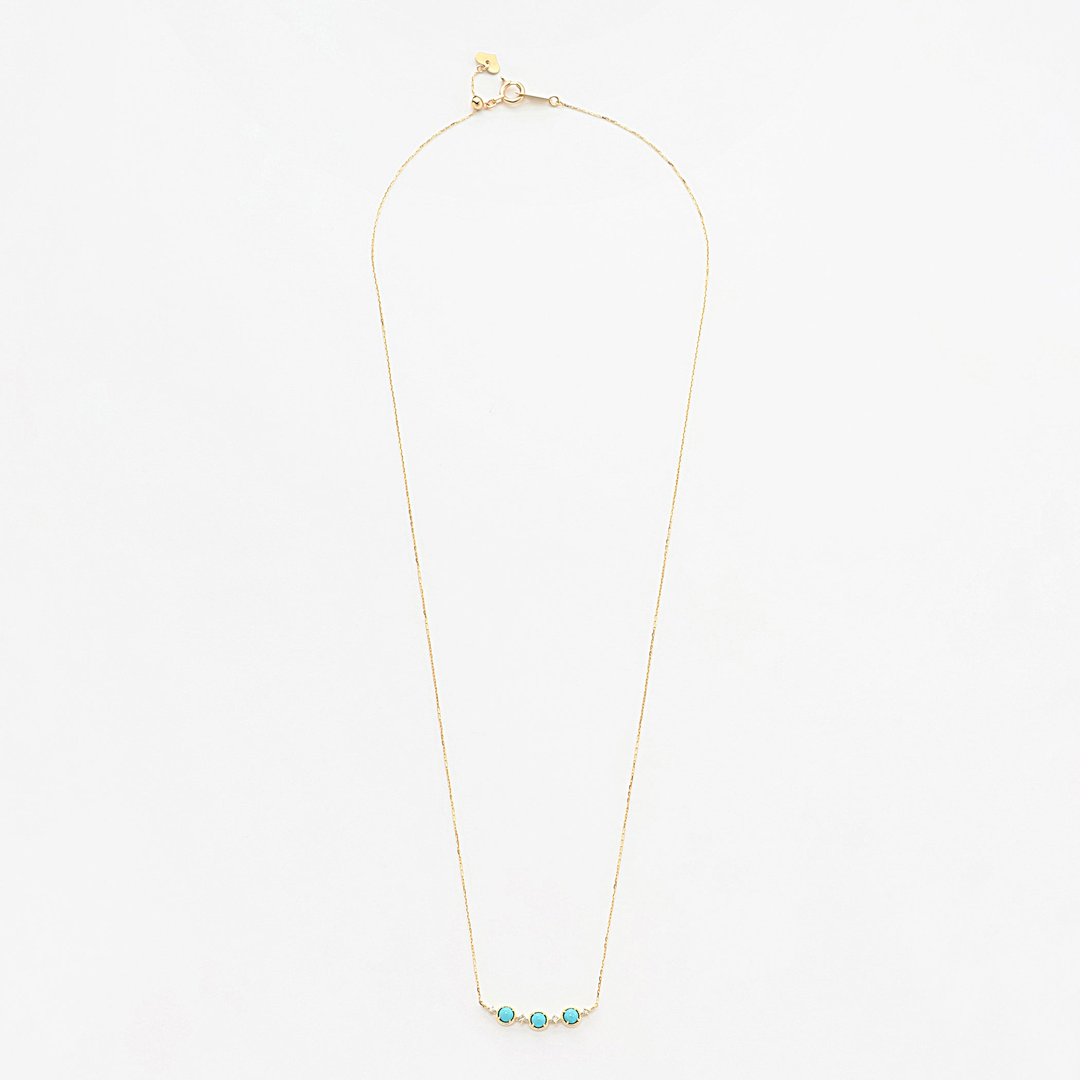 【WEB限定】12月誕生石 K10 イエローゴールド ターコイズ ネックレス