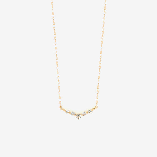 K10 イエローゴールド ホワイトトパーズ ネックレス