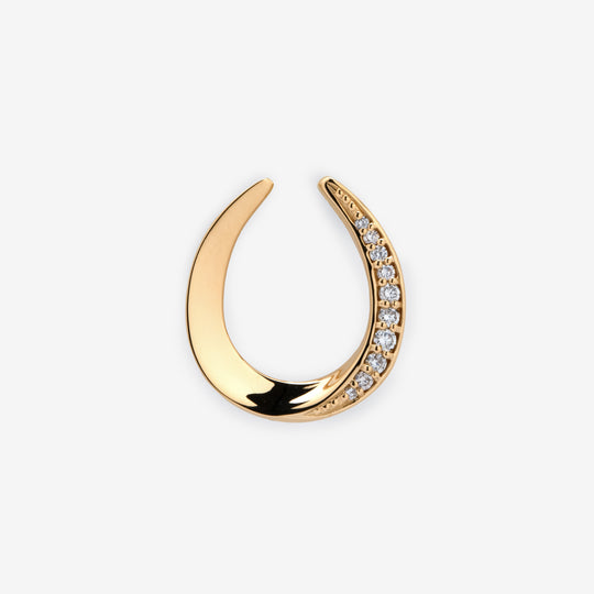 【asta Iris】K18 イエローゴールド ダイヤモンド 馬蹄 ネックレスチャーム