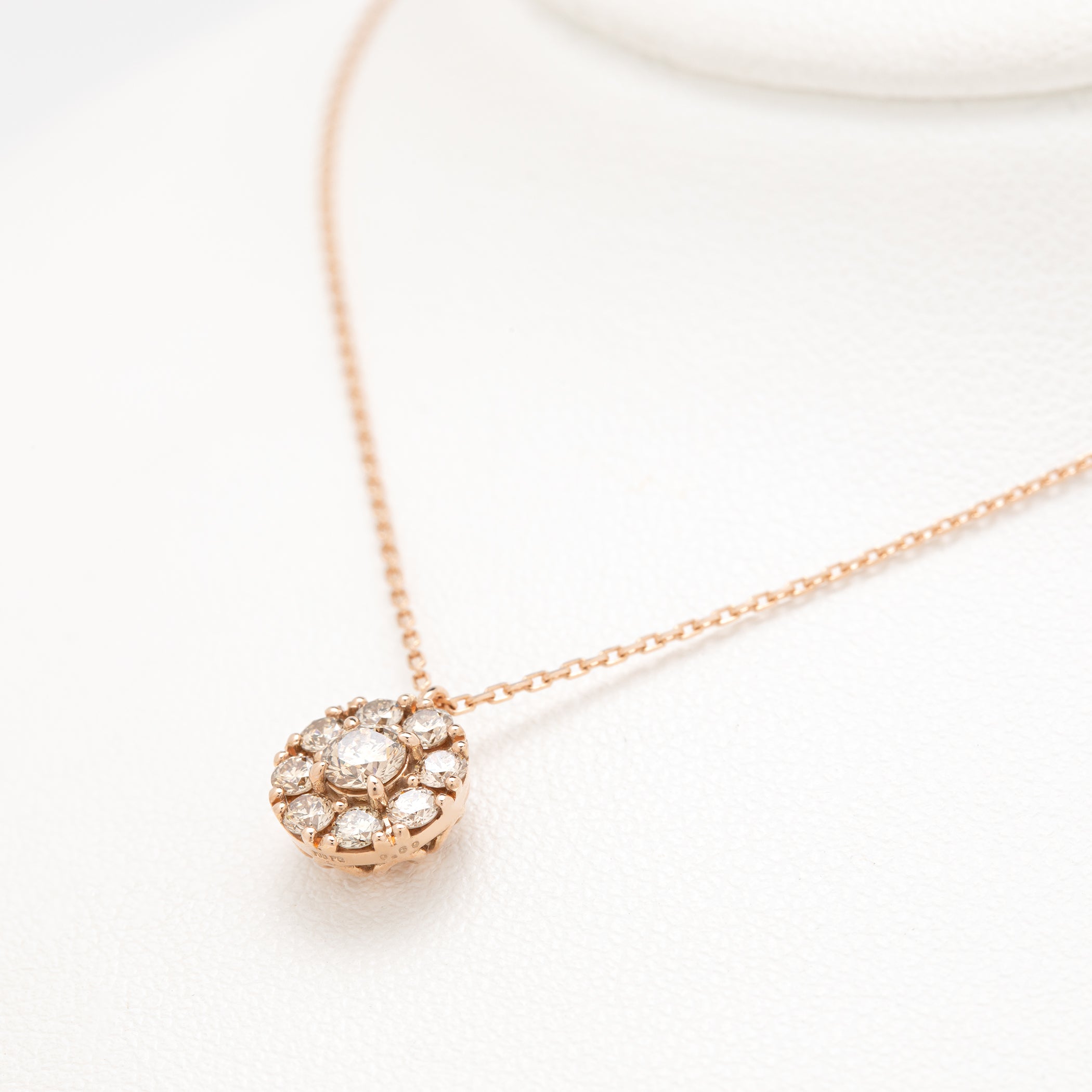 K18 ピンクゴールド ダイヤモンド ネックレス（0.5ct