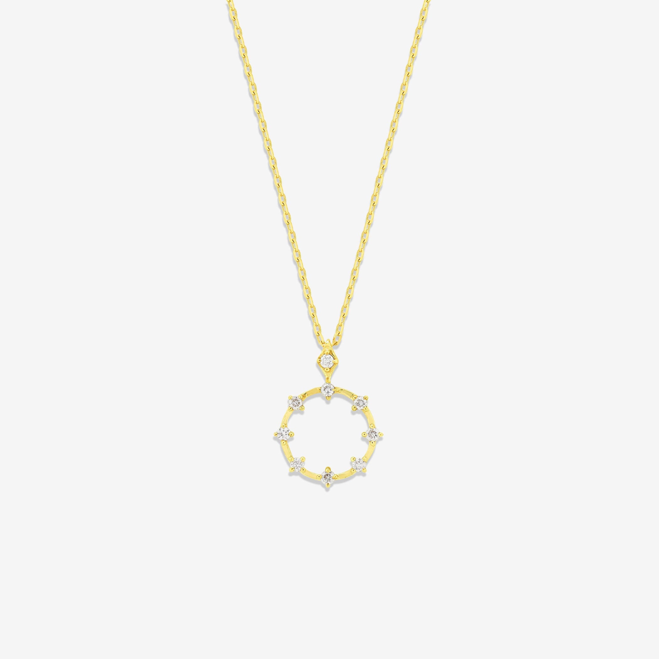 K10 イエローゴールド ダイヤモンド ネックレス