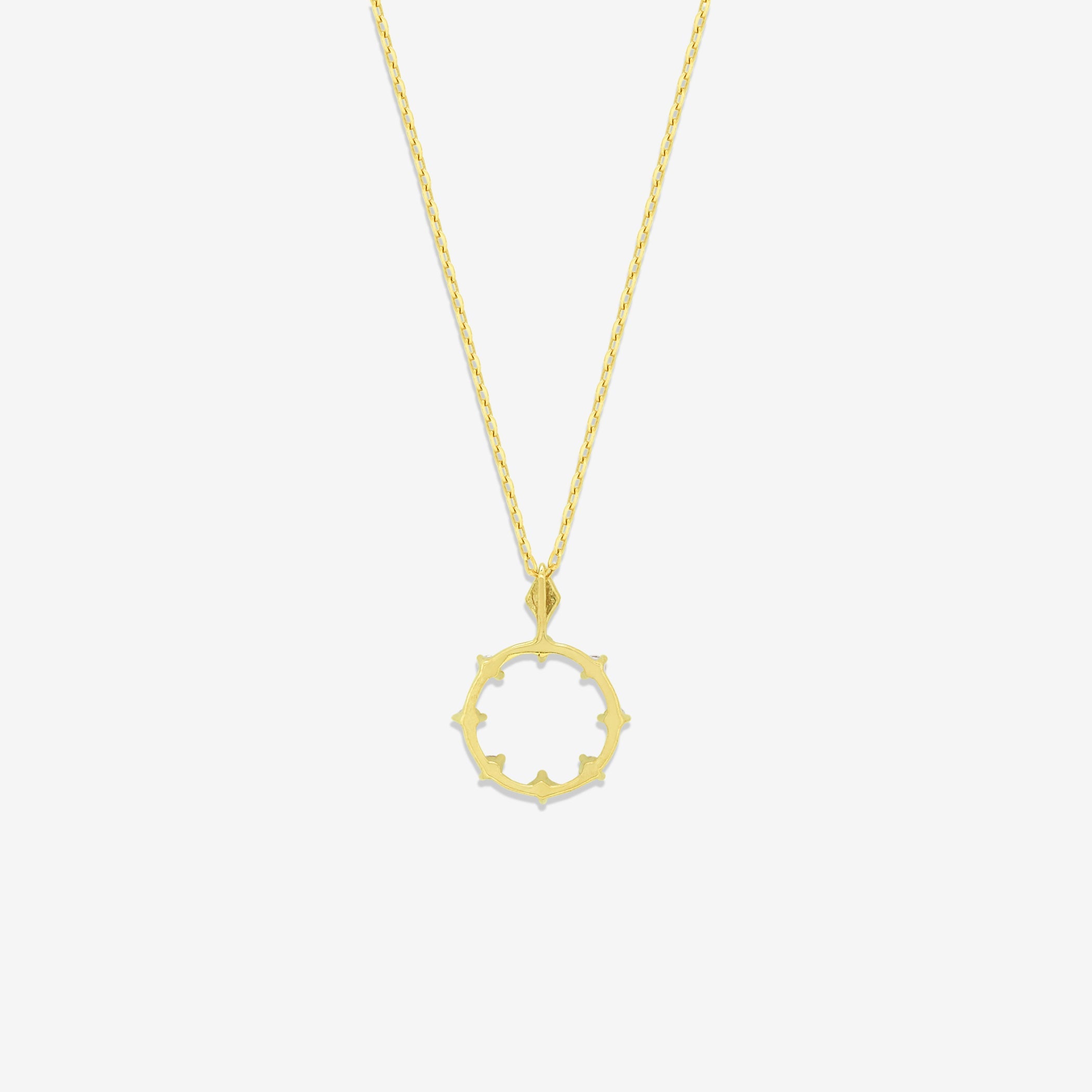 K10 イエローゴールド ダイヤモンド ネックレス