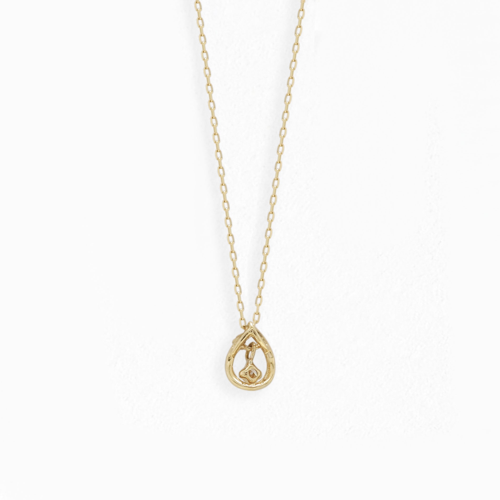 【WEB限定】K18 イエローゴールド ダイヤモンド しずく ネックレス