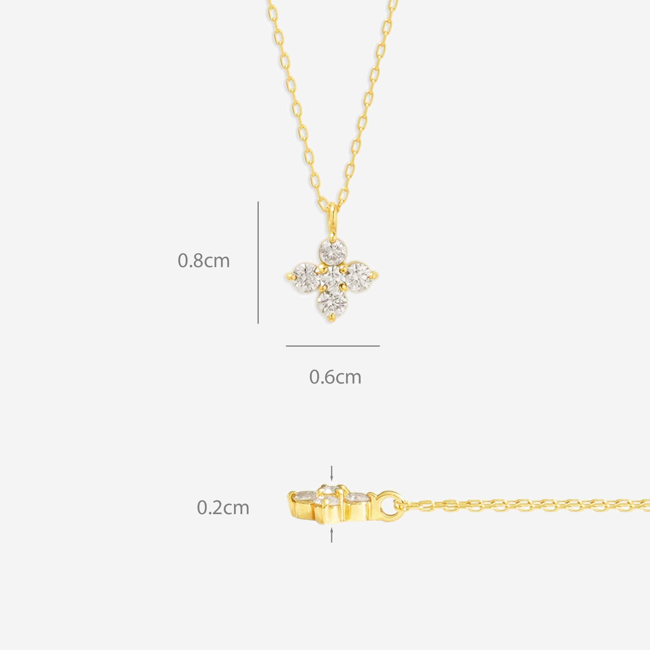 K18 イエローゴールド ダイヤモンド フラワー ネックレス