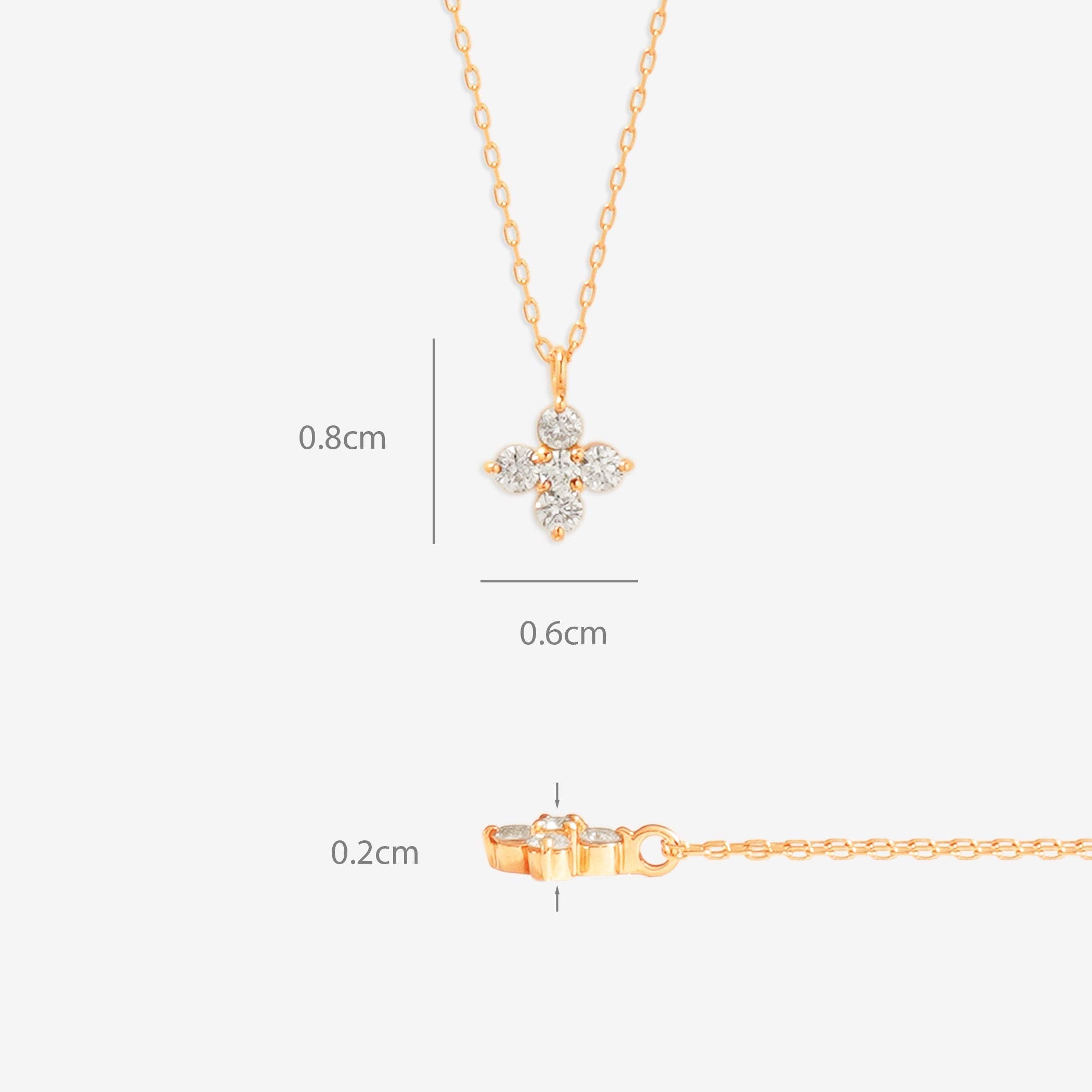 K18 ピンクゴールド ダイヤモンド フラワー ネックレス