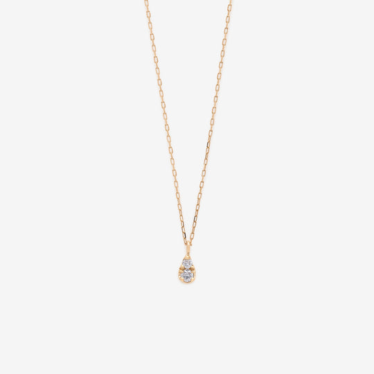 K10 イエローゴールド ダイヤモンド しずく ネックレス