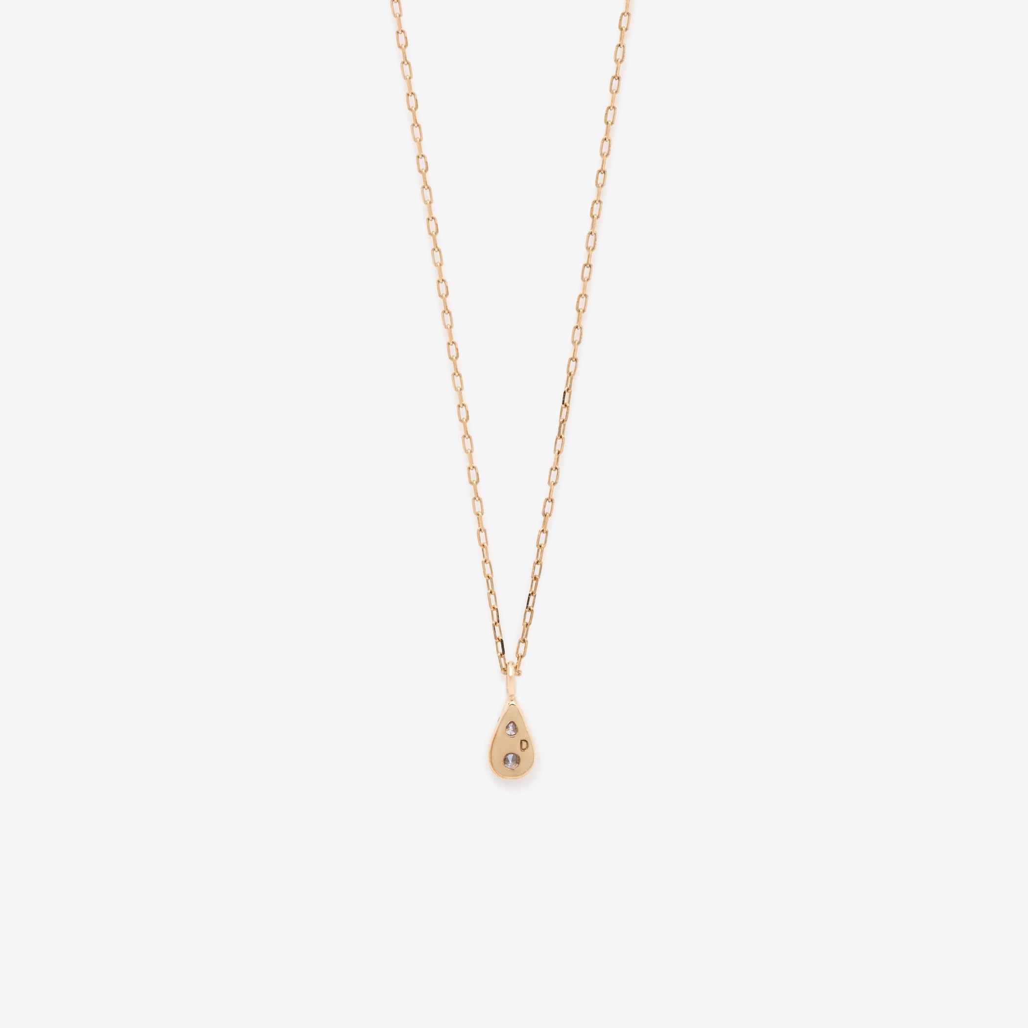 K10 イエローゴールド ダイヤモンド しずく ネックレス