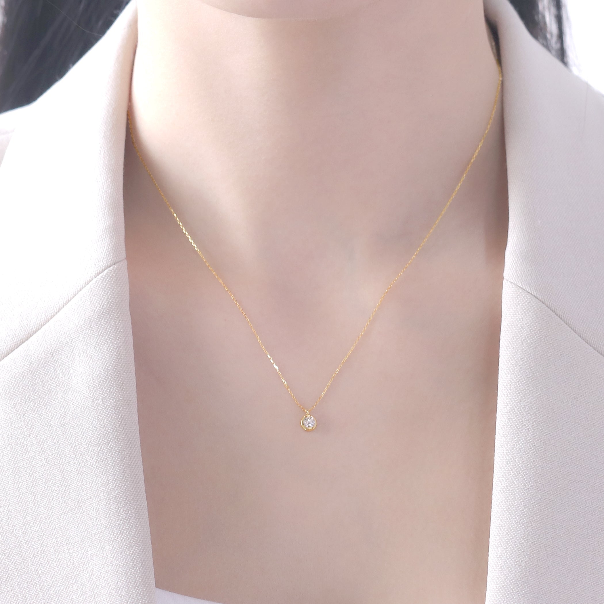 K18 イエローゴールド ダイヤモンド ネックレス – Milluflora | ミル