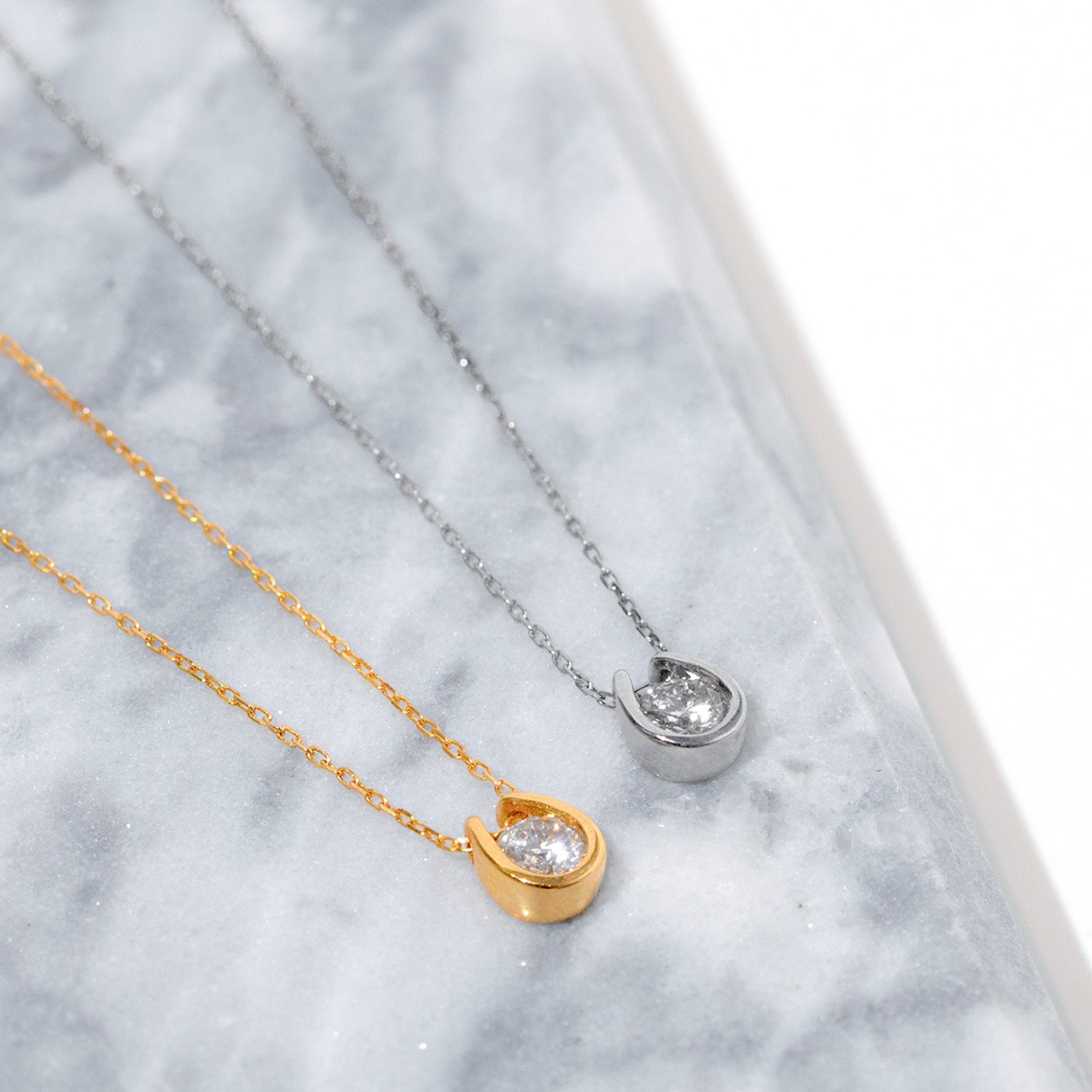 K18 イエローゴールド ダイヤモンド 馬蹄 ネックレス – Milluflora